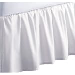 L.A. Baby Crib Skirt Dust Ruffle for Mini Cribs, White